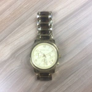 Michael Kors Gold and Tortoise Watch